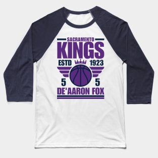 Sacramento Kings Fox 5 Basketball Retro Baseball T-Shirt